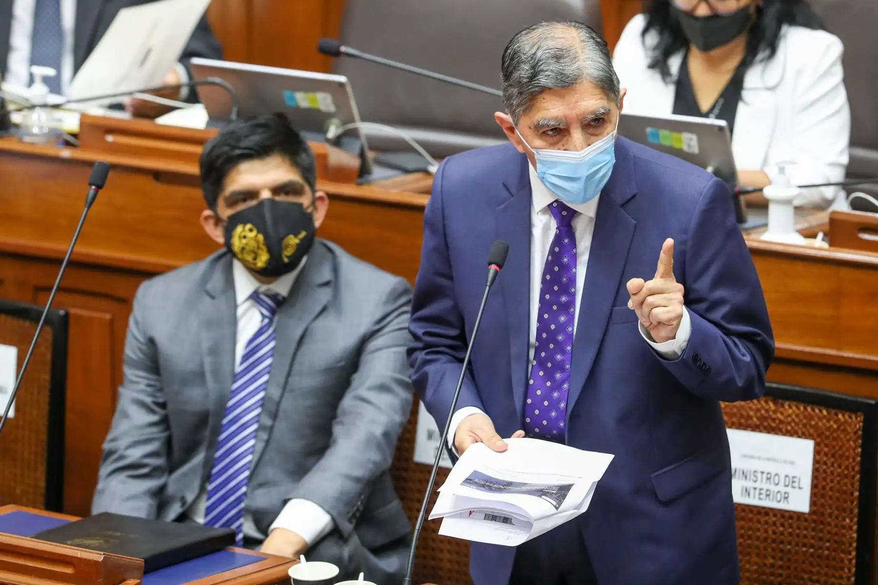 Durante su intervención, el titular del Interior explicó que la inseguridad es un flagelo que influye directamente en la conducta de las personas. ANDINA/Difusión