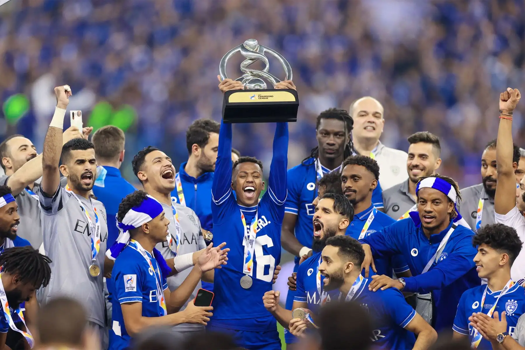 André Carrillo del Al-Hilal  se consagró campeón de la AFC Champions League al derrotar en la final al Pohang Steelers de Corea del Sur, con lo que accedió a la competición intercontinental de clubes de la FIFA.
Foto: Al-Hilal