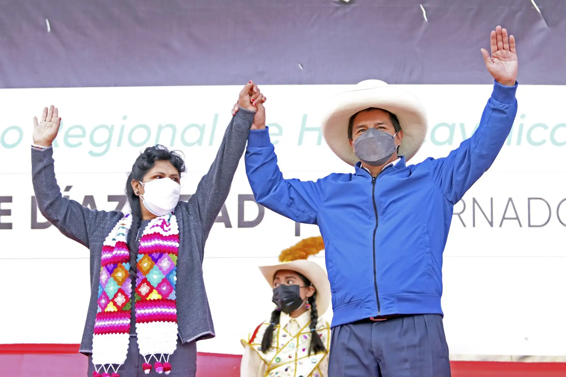 El presidente de la República, Pedro Castillo, visita la región Huancavelica para dar inicio a las obras del nuevo hospital de la provincia de Castrovirreyna. Foto: ANDINA/Prensa Presidencia