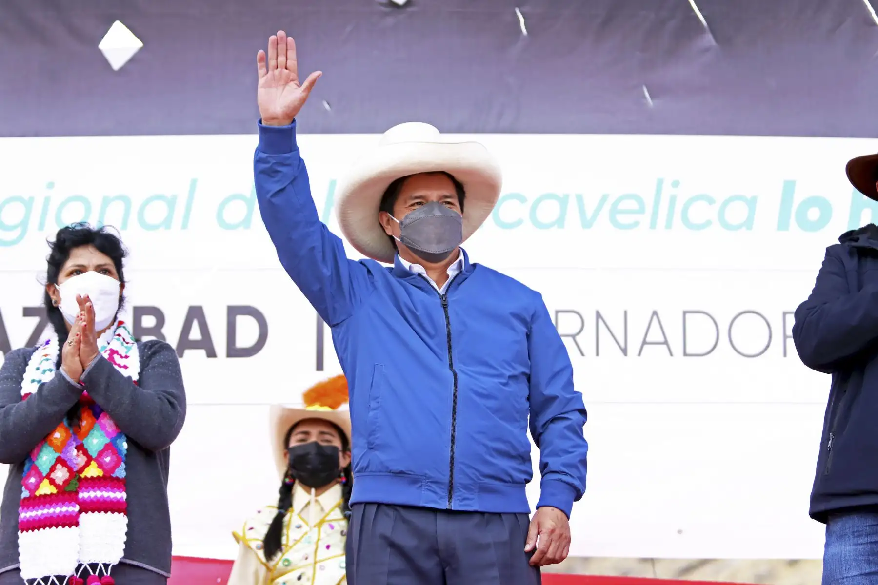 El presidente de la República, Pedro Castillo, visita la región Huancavelica para dar inicio a las obras del nuevo hospital de la provincia de Castrovirreyna. Foto: ANDINA/Prensa Presidencia