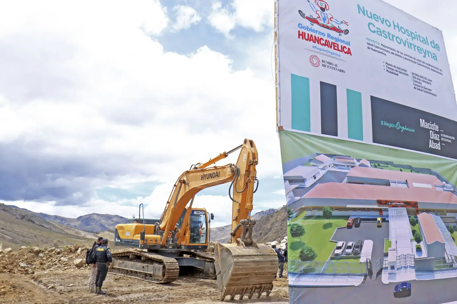El presidente de la República, Pedro Castillo, visita la región Huancavelica para dar inicio a las obras del nuevo hospital de la provincia de Castrovirreyna. Foto: ANDINA/Prensa Presidencia