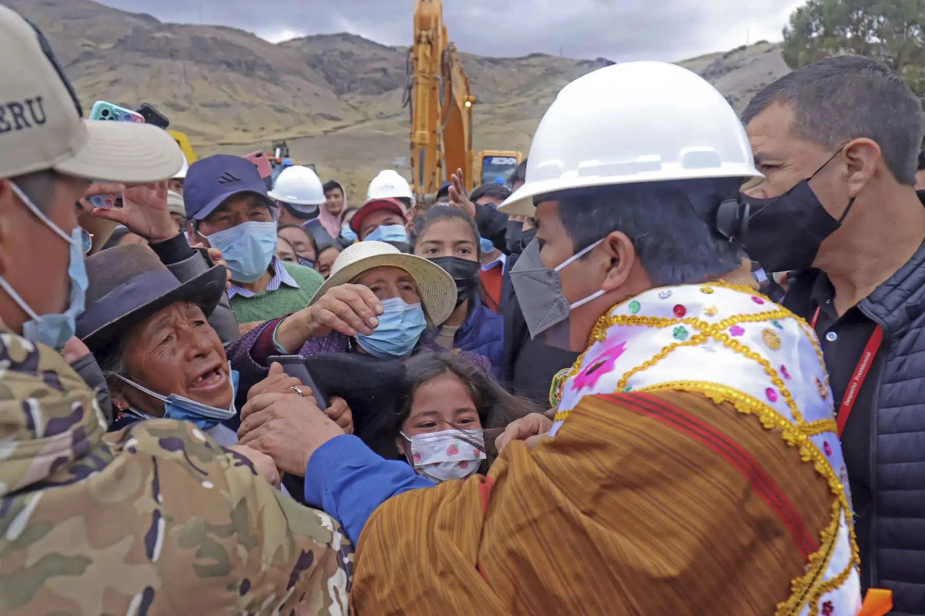 El presidente de la República, Pedro Castillo, visita la región Huancavelica para dar inicio a las obras del nuevo hospital de la provincia de Castrovirreyna. Foto: ANDINA/Prensa Presidencia