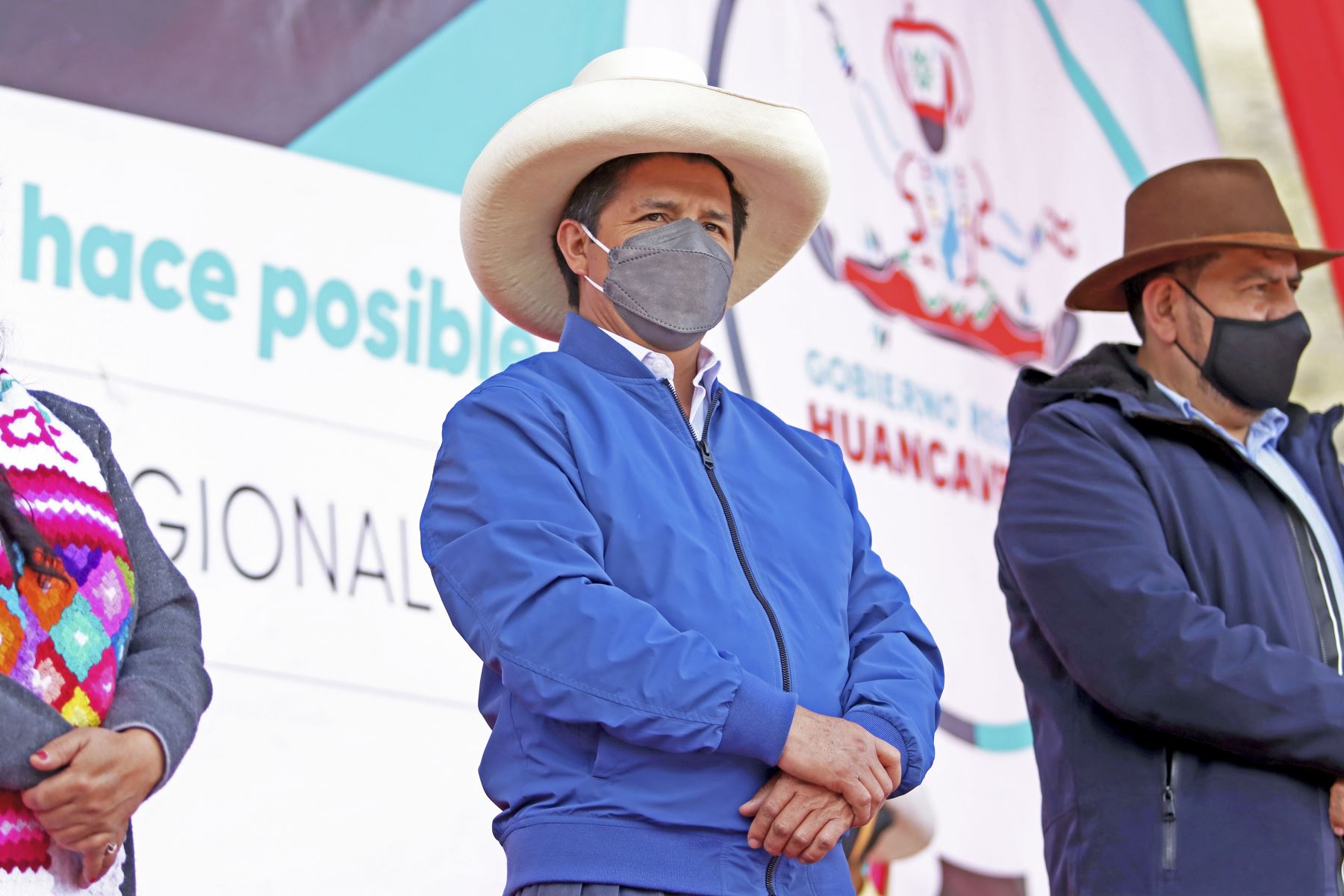 El presidente de la República, Pedro Castillo, visita la región Huancavelica para dar inicio a las obras del nuevo hospital de la provincia de Castrovirreyna. Foto: ANDINA/Prensa Presidencia