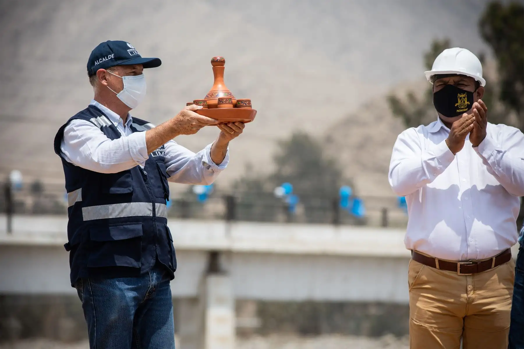 Alcalde de Lima, Jorge Muñoz supervisa inicio de obras en el puente Inca Moya, en Cieneguilla.
Foto: MML