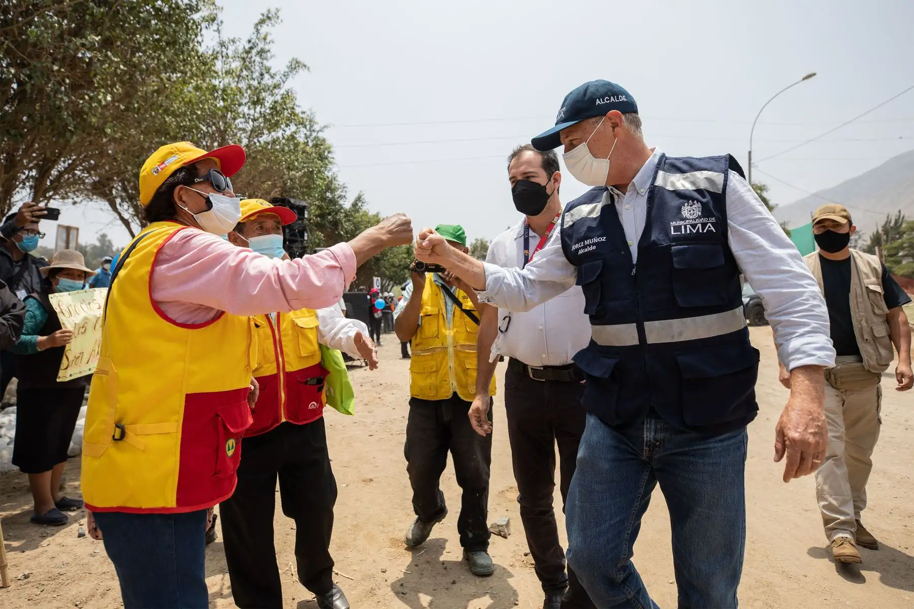 Alcalde de Lima, Jorge Muñoz supervisa inicio de obras en el puente Inca Moya, en Cieneguilla.
Foto: MML