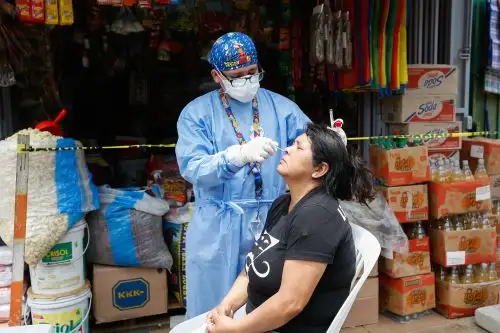 El Ministerio de Salud continúa tomando muestras de covid-19 a nivel nacional. ANDINA/ MInsa