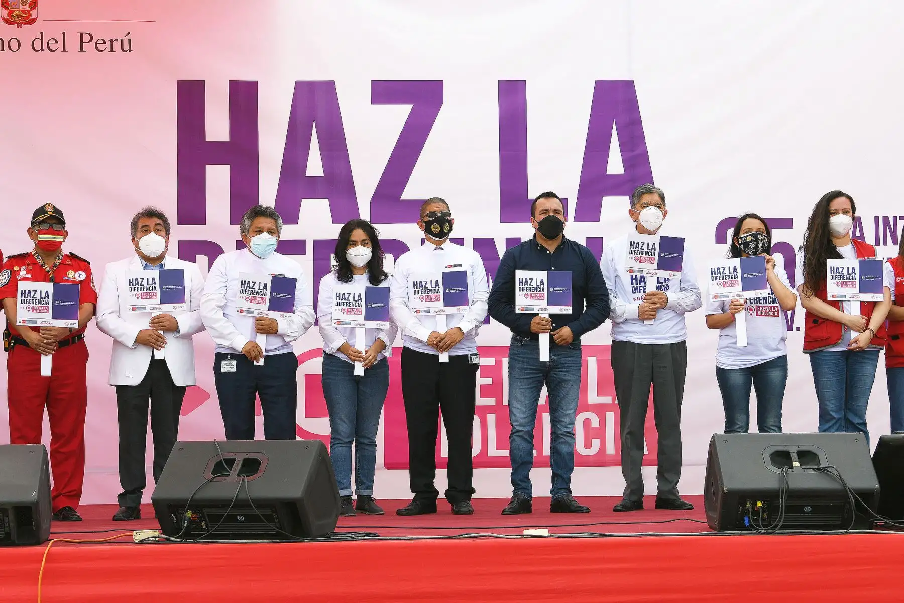 Ministerio del Interior y  Policía Nacional del Perú  comprometidos con la lucha por la eliminación de la violencia contra la mujer.
Foto: Mininter