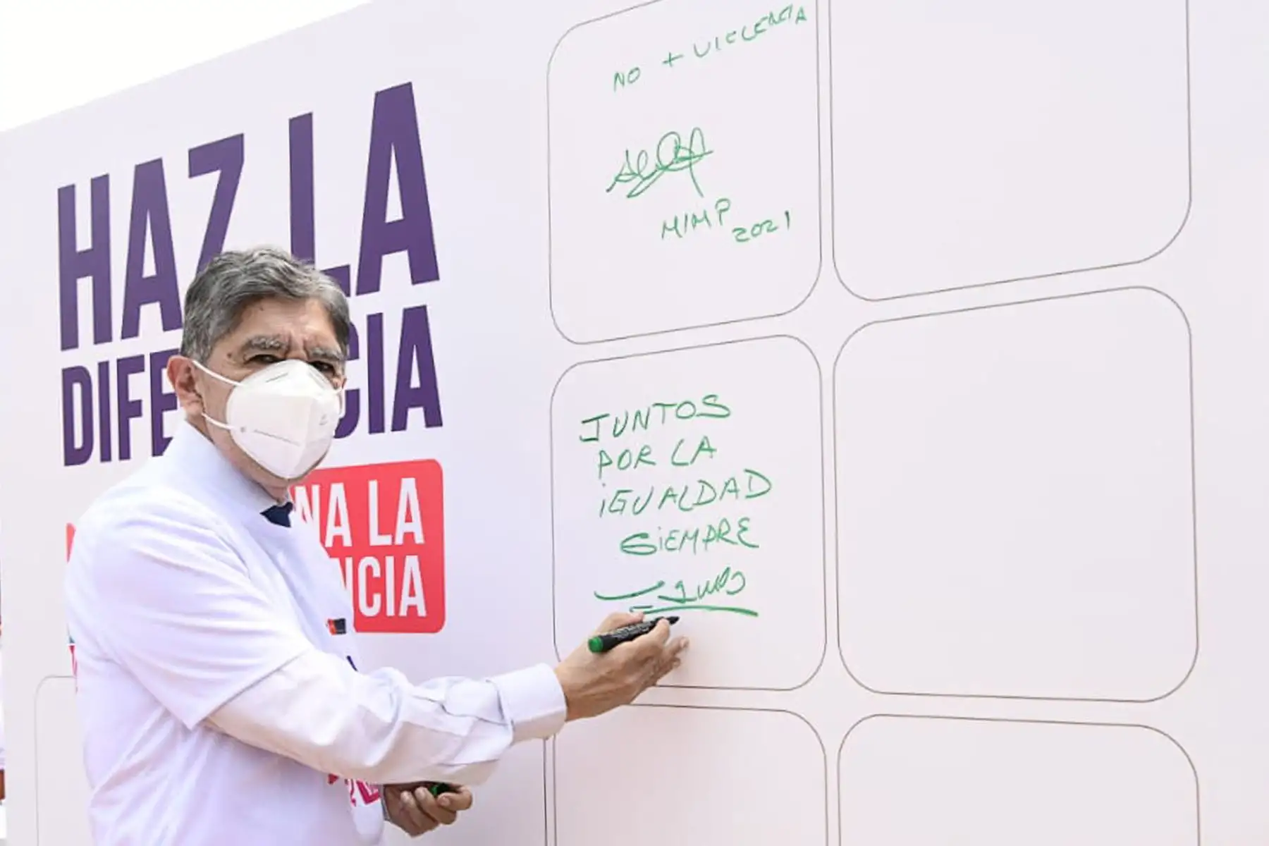 Ministerio del Interior y  Policía Nacional del Perú  comprometidos con la lucha por la eliminación de la violencia contra la mujer.
Foto: Mininter