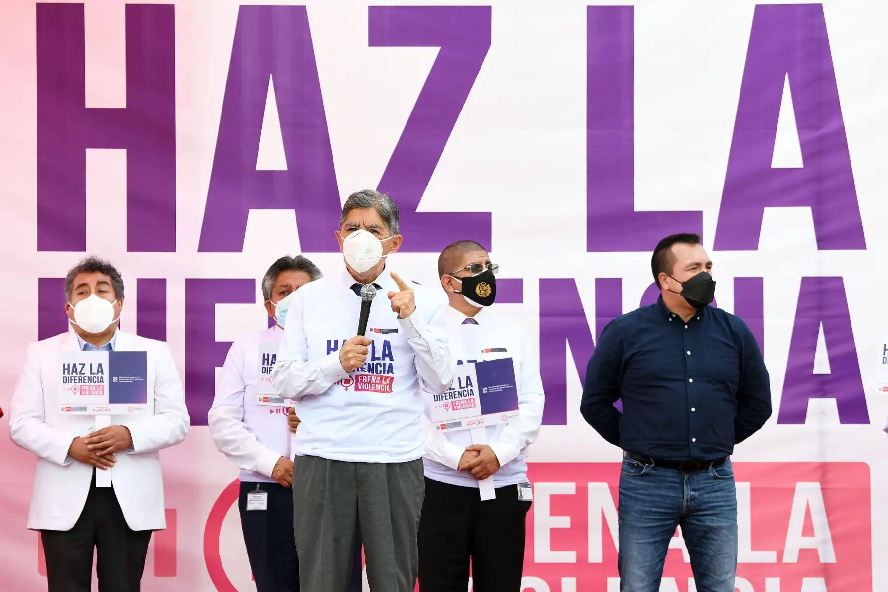 Ministerio del Interior y  Policía Nacional del Perú  comprometidos con la lucha por la eliminación de la violencia contra la mujer.
Foto: Mininter