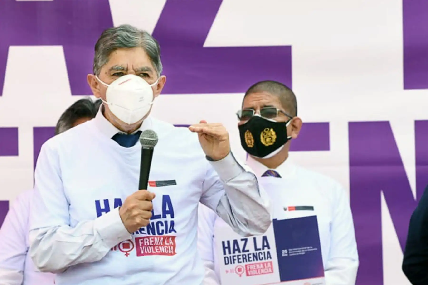 Ministerio del Interior y  Policía Nacional del Perú  comprometidos con la lucha por la eliminación de la violencia contra la mujer.
Foto: Mininter
