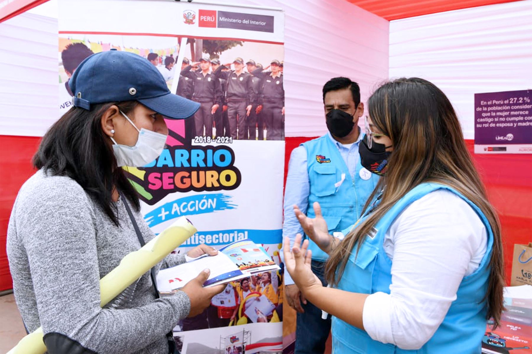 Ministerio del Interior y  Policía Nacional del Perú  comprometidos con la lucha por la eliminación de la violencia contra la mujer.
Foto: Mininter