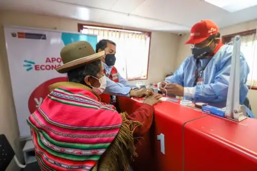 Entrega del subsidio económico de 350 soles. ANDINA/Difusión