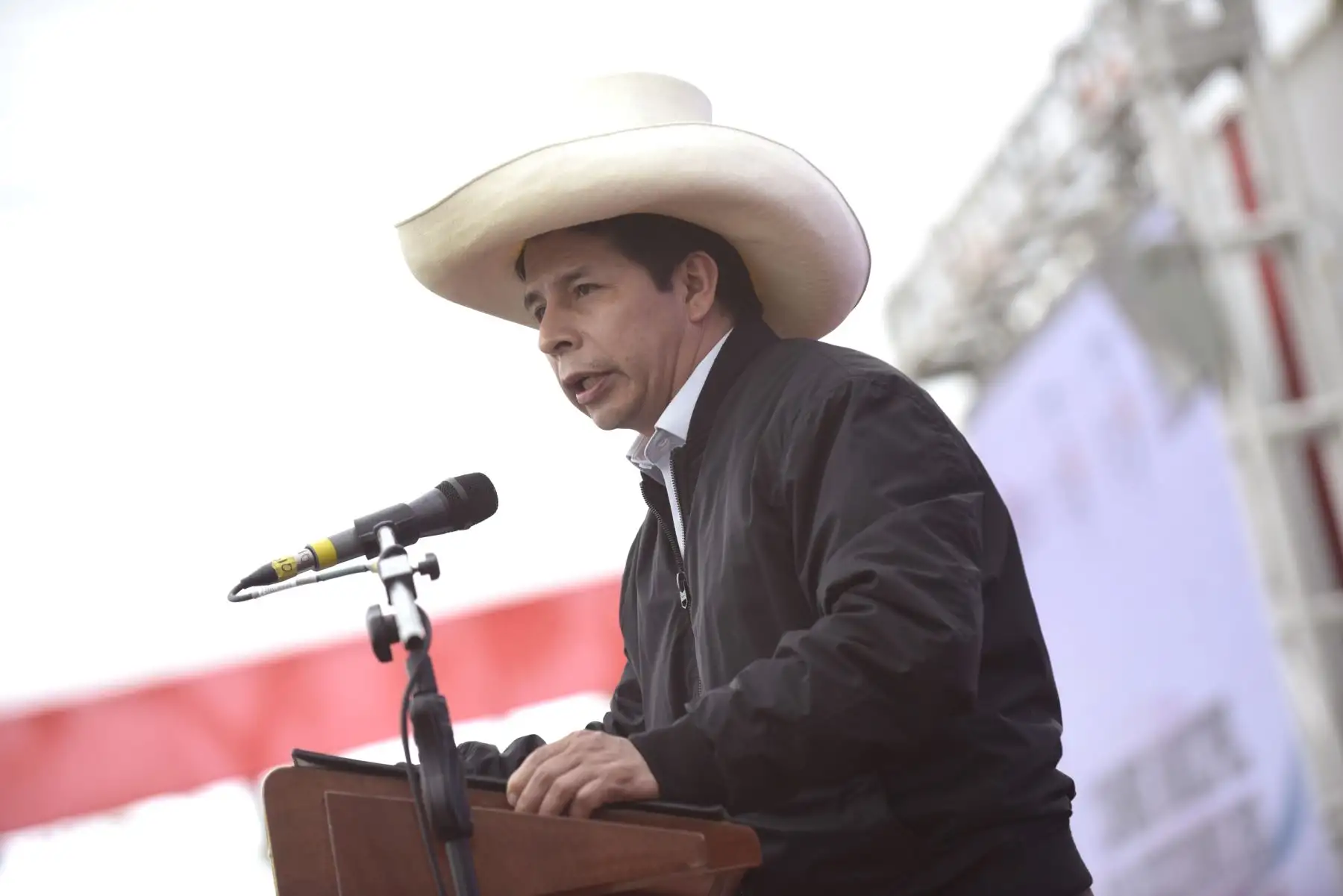 El presidente de la República, Pedro Castillo, asiste a la clausura de la Cumbre Municipal del Bicentenario 2021, organizada por la Federación de Municipios Libres del Perú. Foto: ANDINA/Prensa Presidencia