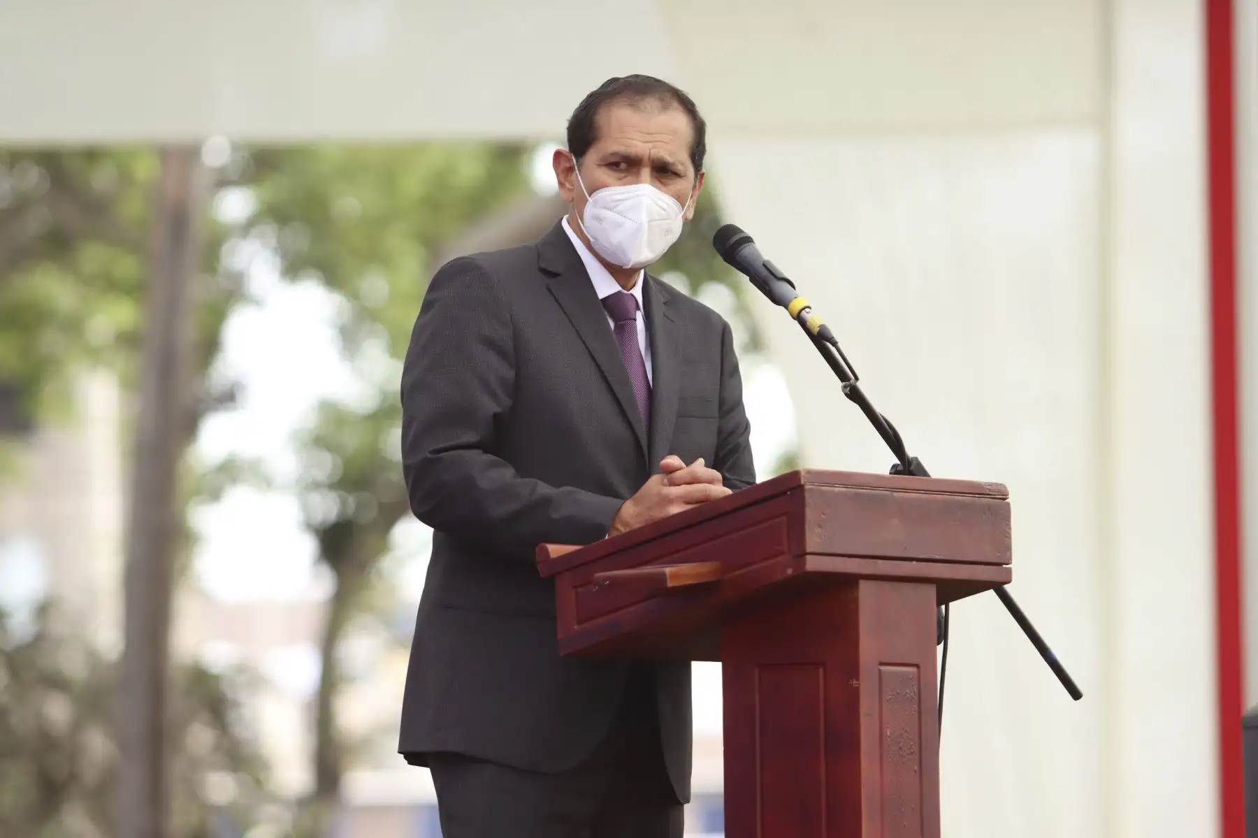 El presidente de la República, Pedro Castillo, asiste a la clausura de la Cumbre Municipal del Bicentenario 2021, organizada por la Federación de Municipios Libres del Perú. Foto: ANDINA/Prensa Presidencia