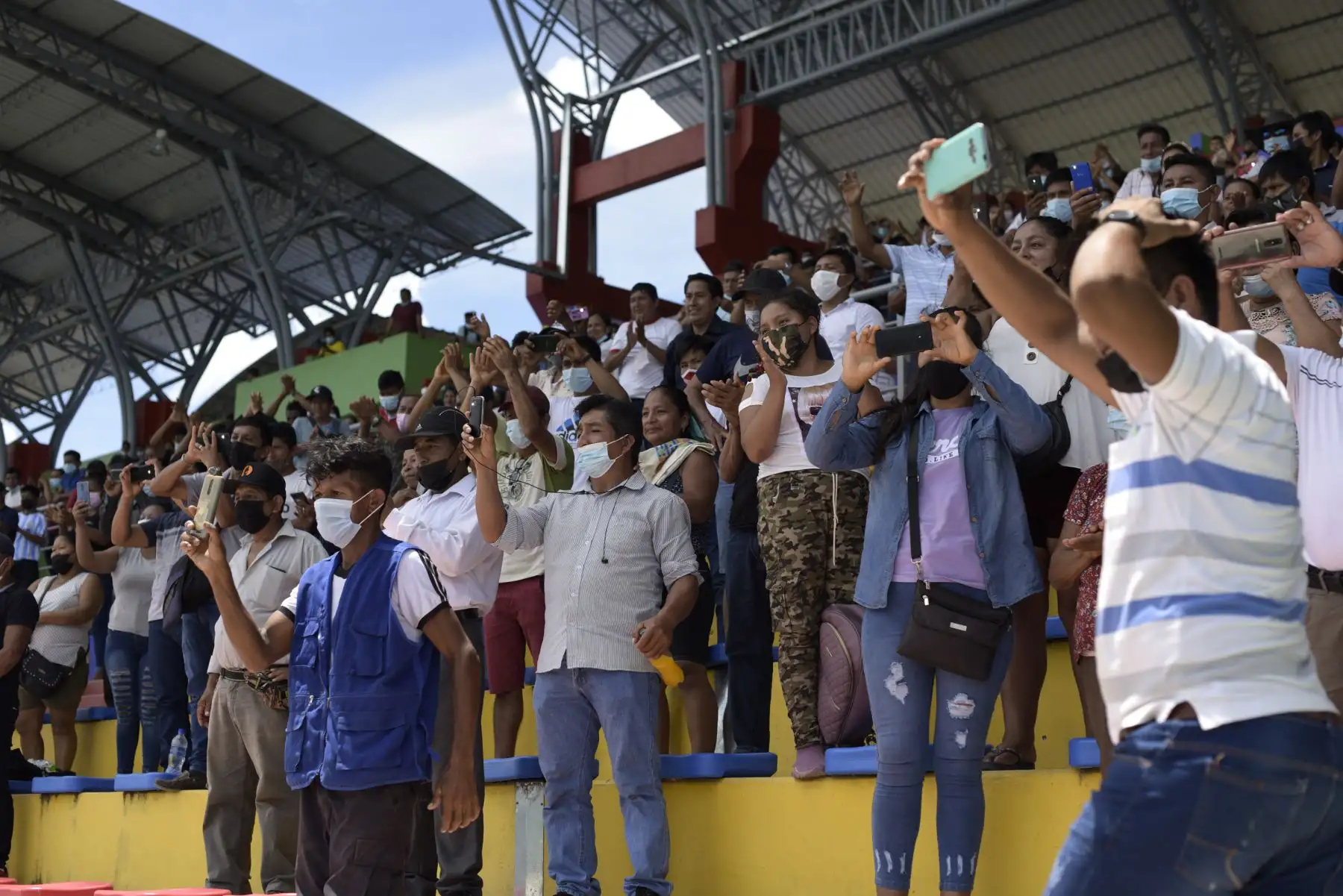 El presidente de la República, Pedro Castillo, participa en la ceremonia de inauguración del VII Encuentro Nacional de Rondas Campesinas, Nativas y Urbanas del Perú, que se desarrolla en distrito de Yurimaguas, región Loreto. Foto: ANDINA/Prensa Presidencia