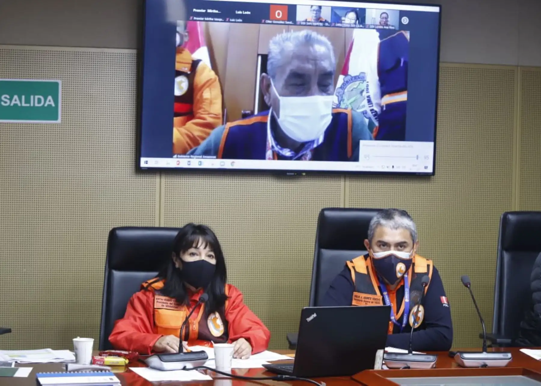 Jefa del Gabinete Ministerial, Mirtha Vásquez, sostuvo reunión virtual con gobernadores regionales tras fuerte sismo en Amazonas.