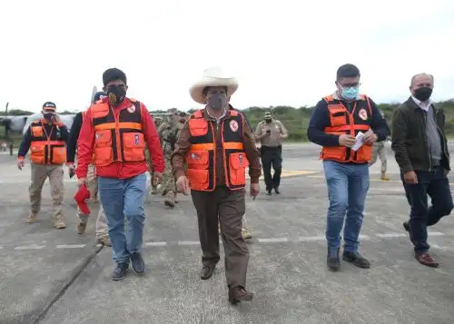 Presidente Pedro Castillo llega a la provincia de Jaén, tras fuerte sismo en Amazonas.
