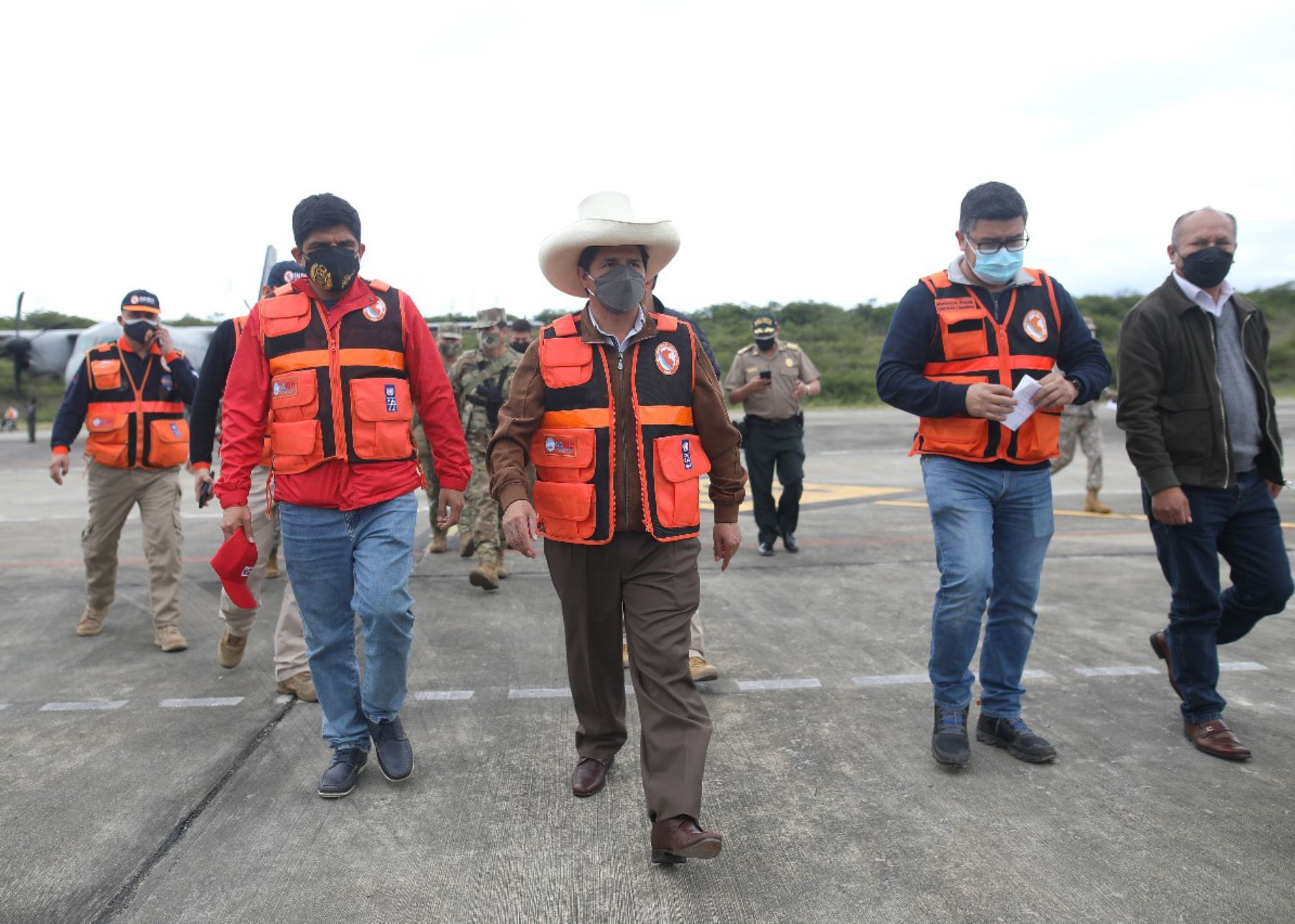 Presidente Pedro Castillo llega a la provincia de Jaén, tras fuerte sismo en Amazonas.