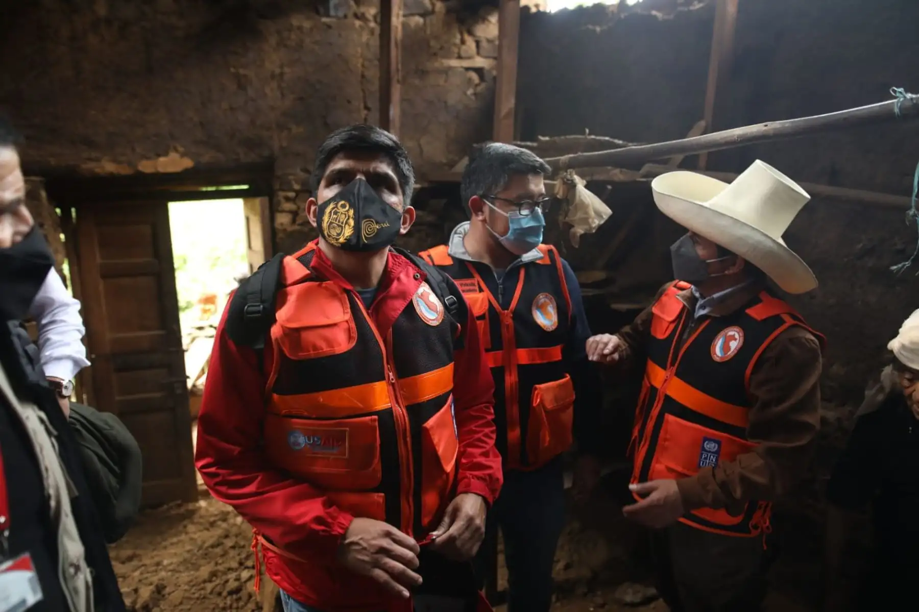 El presidente Pedro Castillo se encuentra en la localidad La Jalca Grande, en Amazonas, realizando la inspección a las zonas afectadas por el sismo y brindando apoyo a la población afectada. Foto: ANDINA/Prensa Presidencia