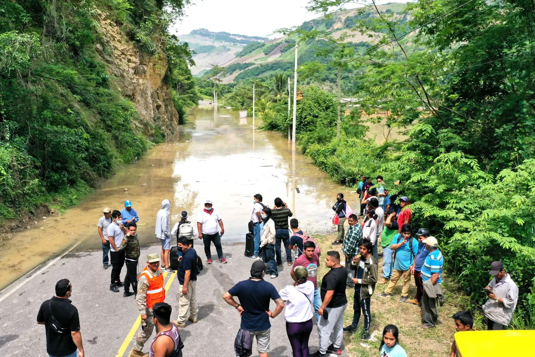 El sismo afectó la carretera IIRSA Norte en los tramos Yurimaguas-Tarapoto, Tarapoto-Rioja y Rioja-Corral Quemado. Foto: ANDINA/MTC
