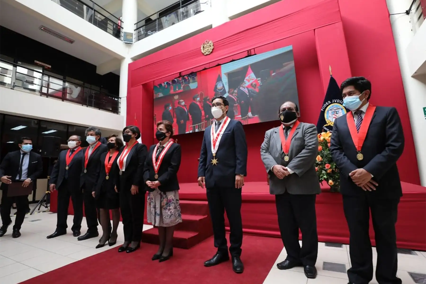 Presidenta del Poder Judicial, Elvia Barrios Alvarado, participa en la ceremonia por el XXVII Aniversario de la Corte Superior de Justicia de Lima Norte. 
Foto: Poder Judicial