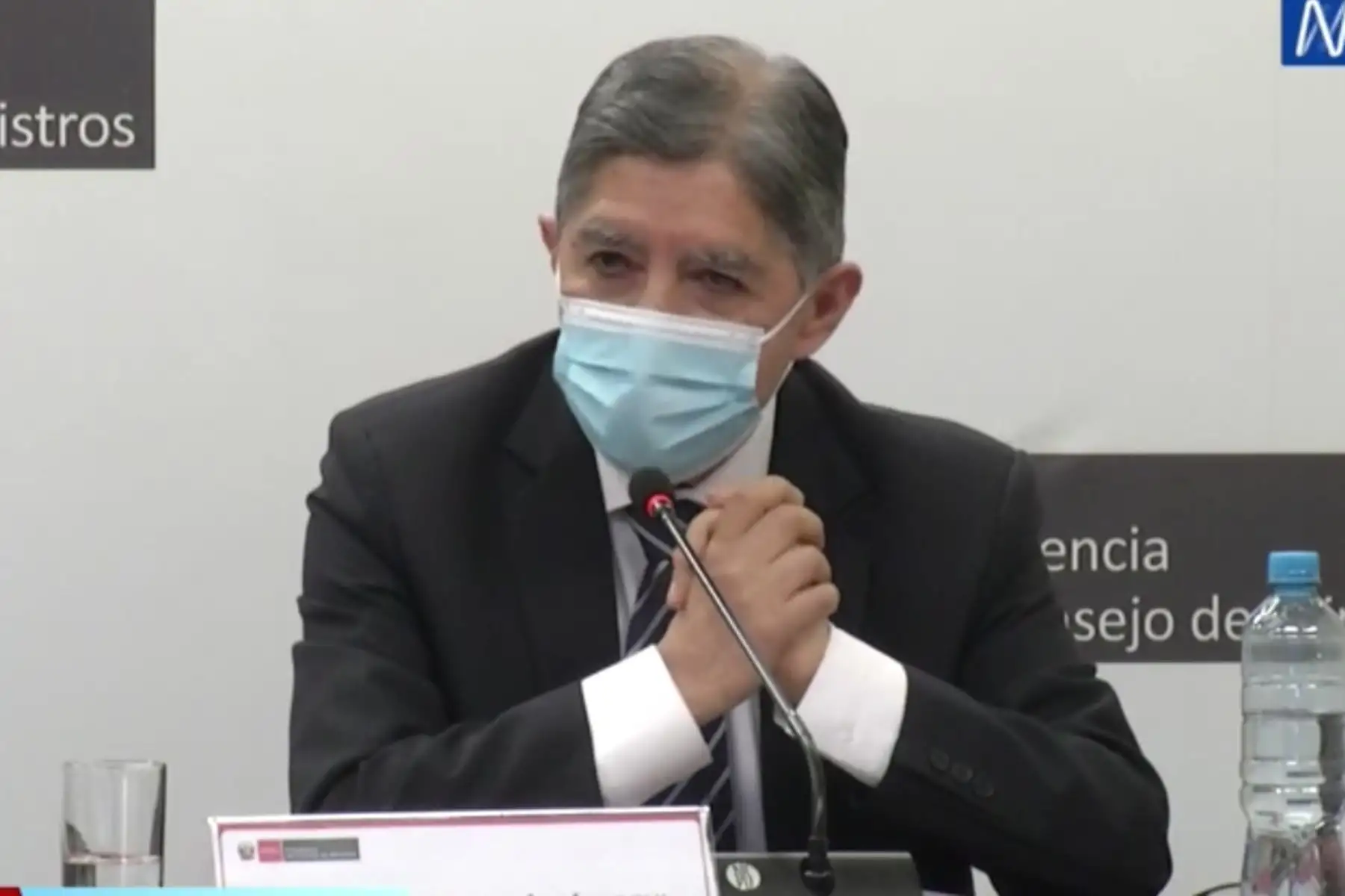 El ministro también informó que el trabajo que viene desarrollando su sector sobre Seguridad Ciudadana contempla 3 niveles. Foto: Captura de pantalla