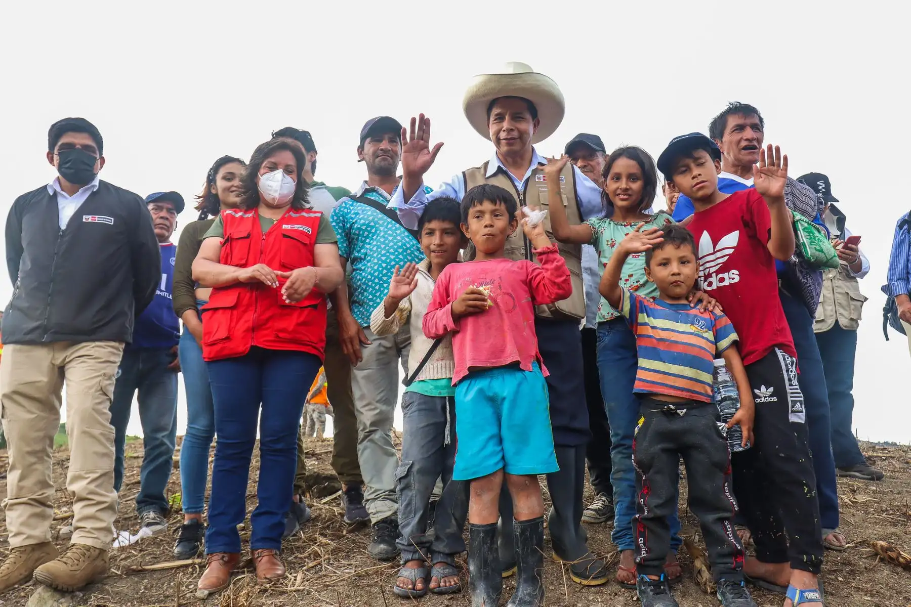 Presidente de la República, Pedro Castillo, junto a nueve ministros de Estado, viaja a la región Amazonas para articular acciones y atender a la población damnificada de las zonas afectadas por el sismo. Foto: ANDINA/ Prensa Presidencia