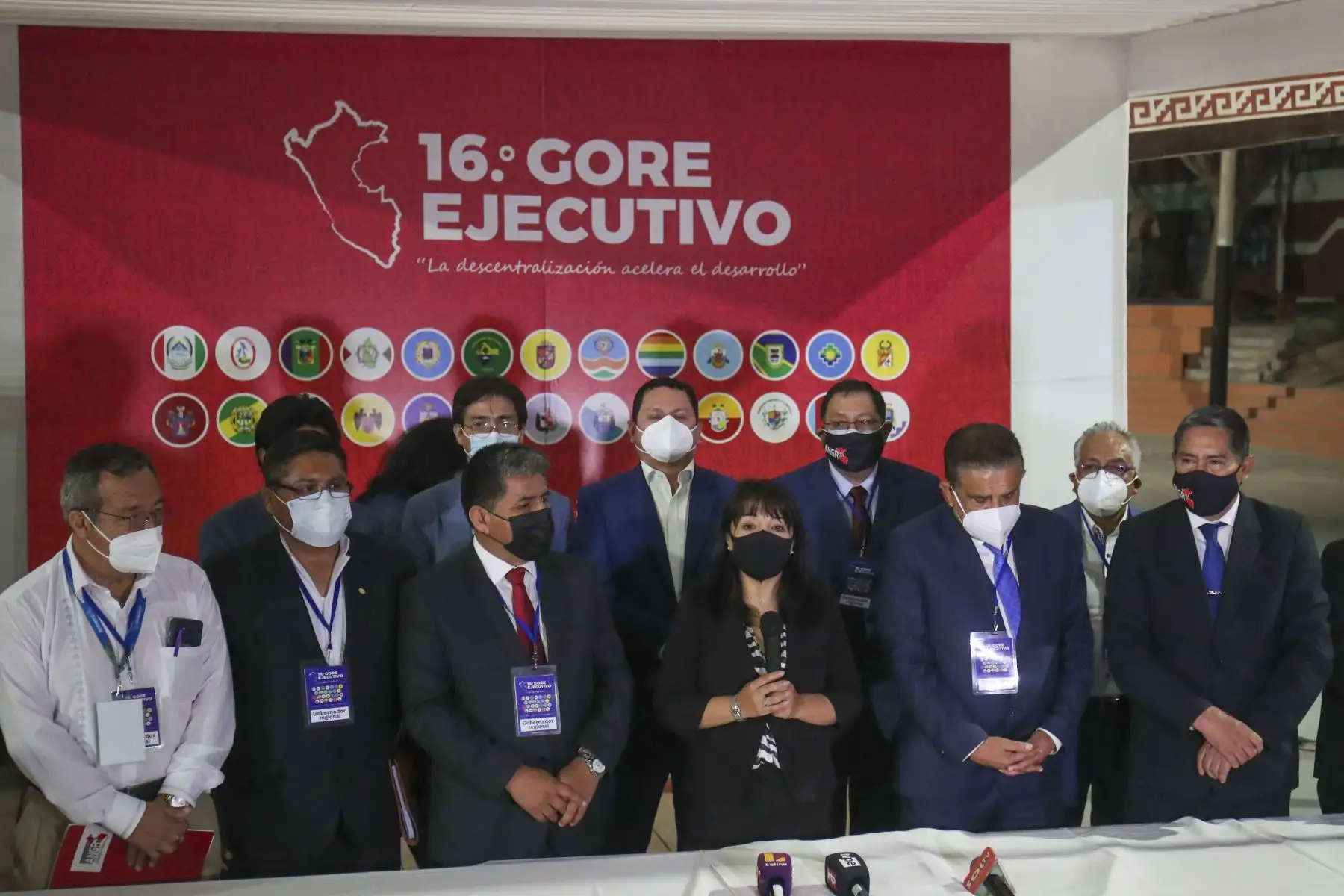 La presidenta del Consejo de Ministros, Mirtha Vásquez, participó en el GORE Ejecutivo. La titular de la PCM y ministros de Estado sostuvieron una reunión con los gobernadores regionales en la Universidad Nacional de Trujillo. Foto: ANDINA/PCM