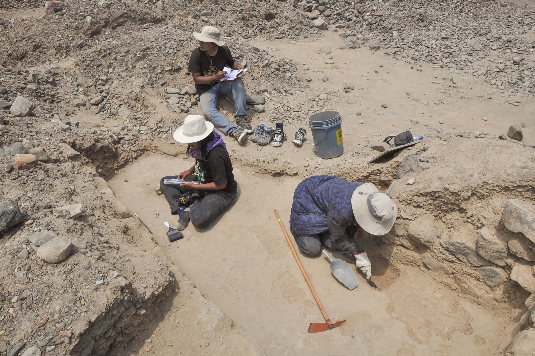 Investigadores de la Universidad de San Marcos descubrieron un sitio arqueológico en el valle de Chicama perteneciente a la cultura Chimú. FOTO: Programa Arqueológico Chicama - UNMSM - IPEA