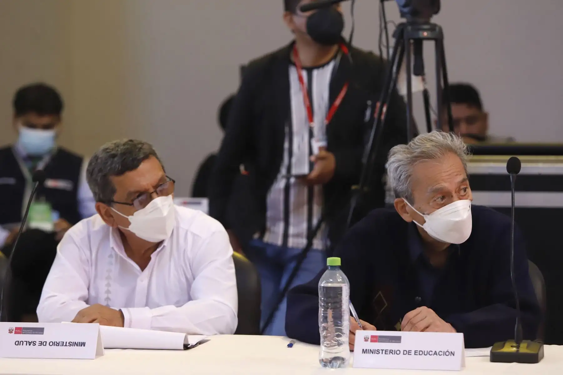 El presidente de la República, Pedro Castillo, participa en 16° GORE Ejecutivo que se desarrolla en la ciudad de Trujillo. Participa ministo de Salud, Hernando Cevallos y ministro de Educación Carlos Gallardo. Foto: ANDINA/Prensa Presidencia