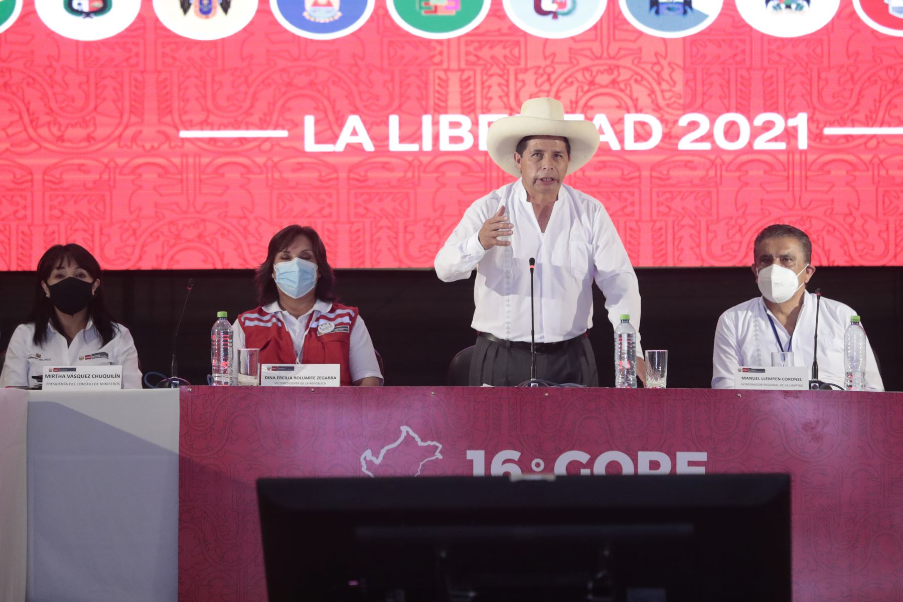 El presidente de la República, Pedro Castillo, participa en 16° GORE Ejecutivo que se desarrolla en la ciudad de Trujillo. Foto: ANDINA/Prensa Presidencia