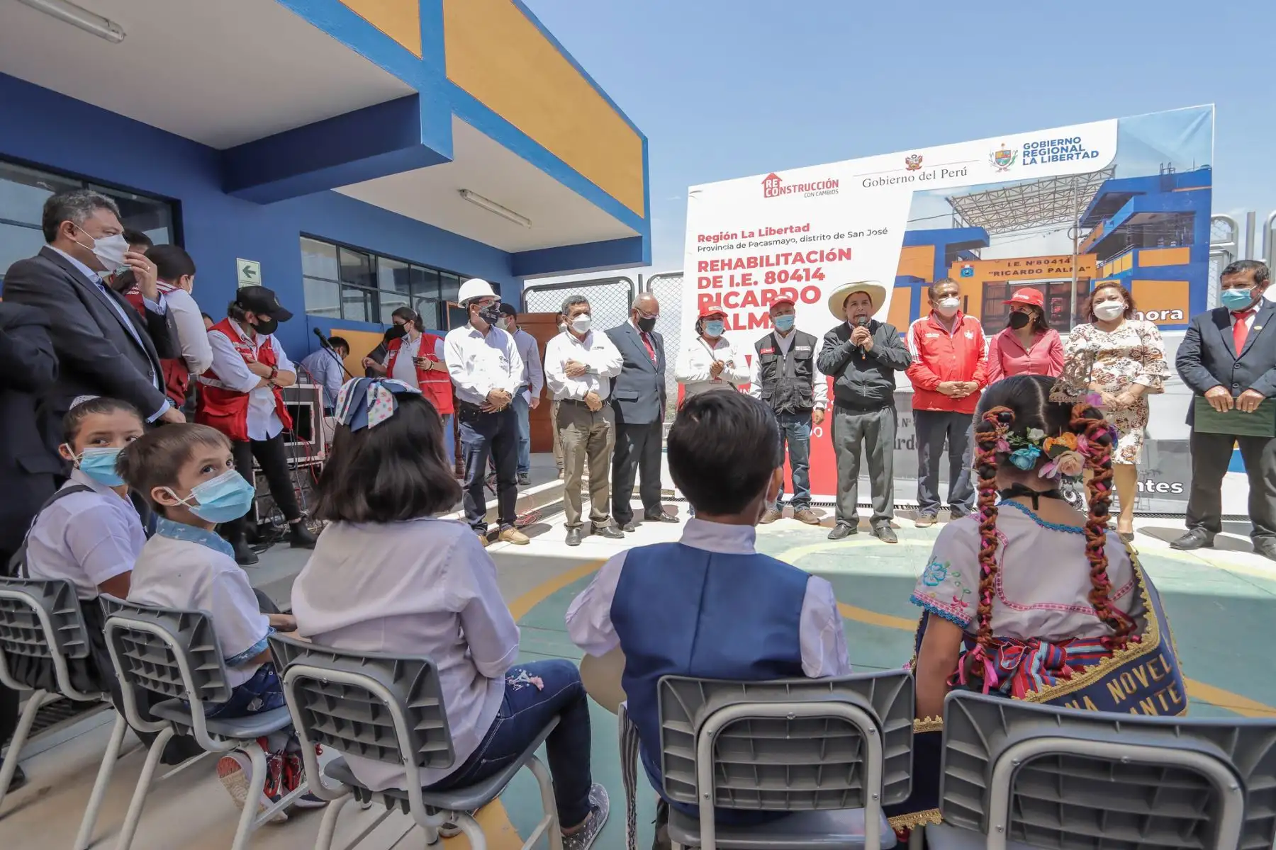 Inauguración de la institución educativa Ricardo Palma en Pacasmayo. ANDINA/Difusión