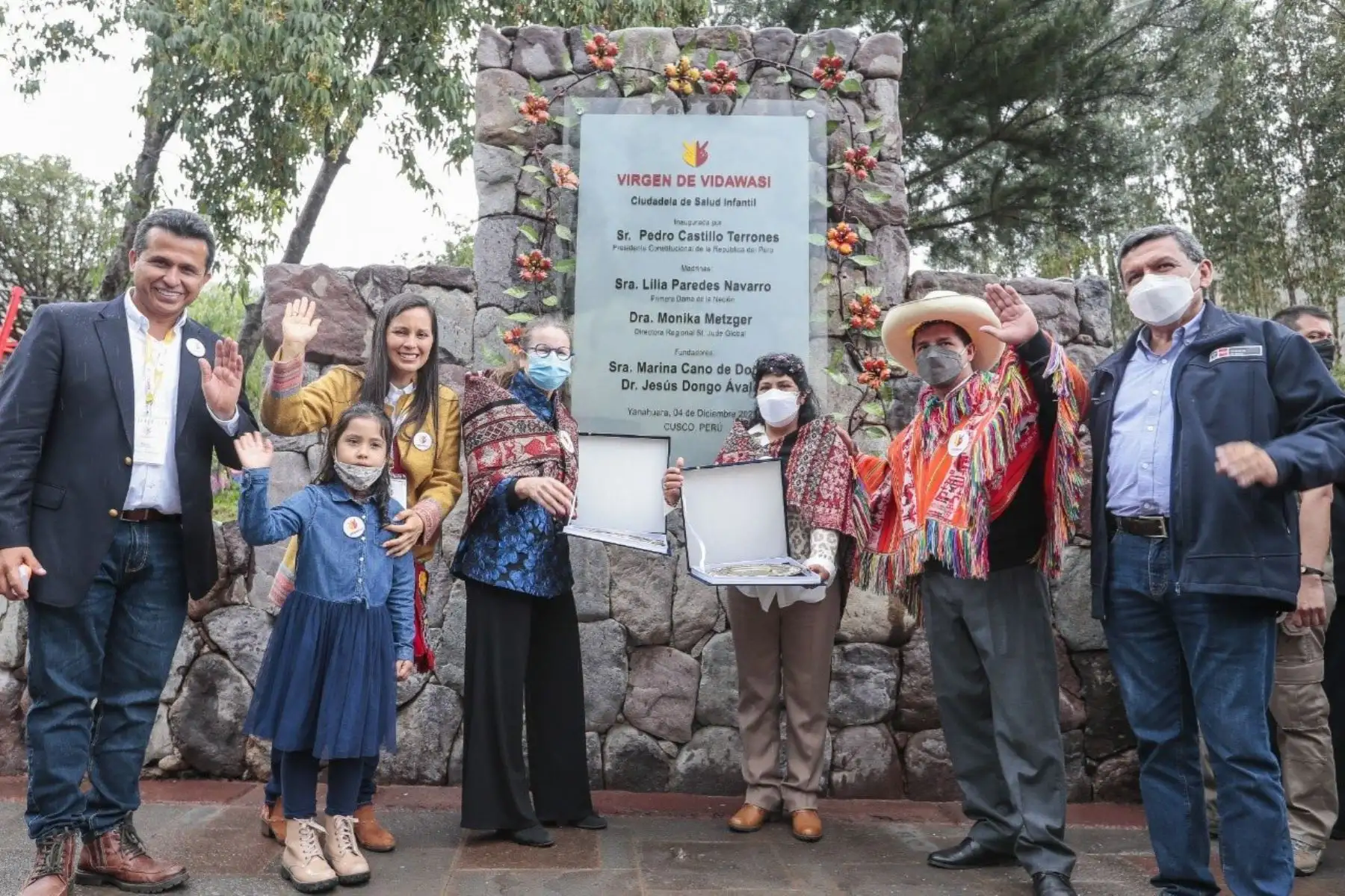 Presidente de la República, Pedro Castillo, participa en la ceremonia de inauguración de la Ciudadela de Salud Infantil “Virgen de Vidawasi”, en Urubamba, región Cusco. Foto: Prensa Presidencia