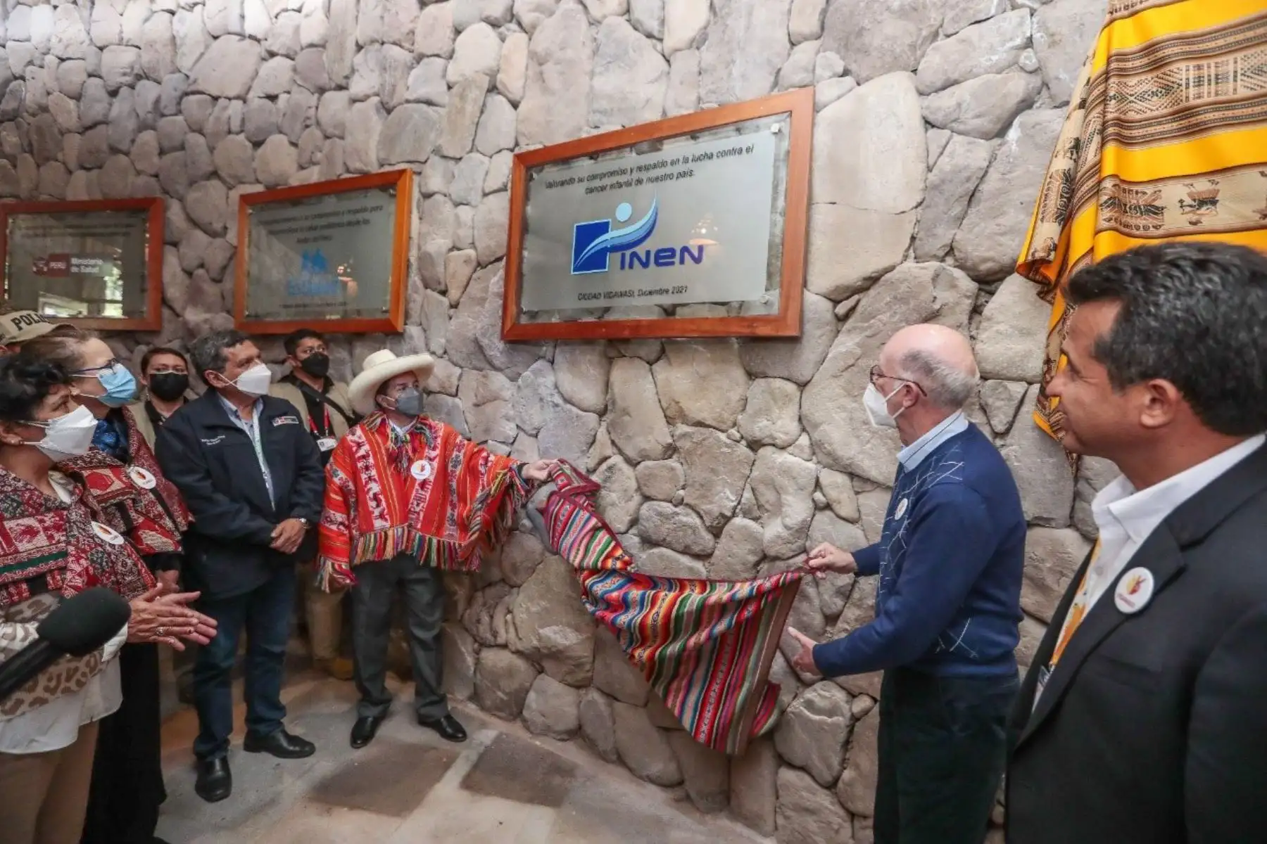 Presidente de la República, Pedro Castillo, participa en la ceremonia de inauguración de la Ciudadela de Salud Infantil “Virgen de Vidawasi”, en Urubamba, región Cusco. Foto: Prensa Presidencia