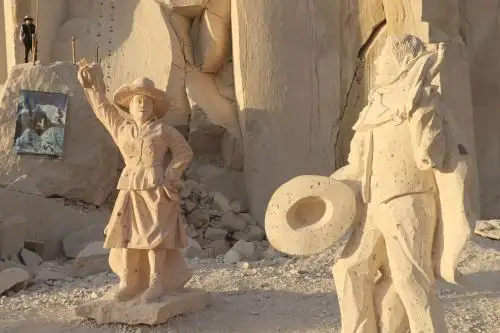 La ruta del sillar, es un espacio turístico  administrada por la Red de Cortadores de Sillar – Arequipa. Actualmente comprende una longitud de 2 mil metros, abarcando las canteras en explotación de Añashuayco, Cortadores y la cantera virgen de Culebrillas. Foto: ANDINA/Eddy Ramos