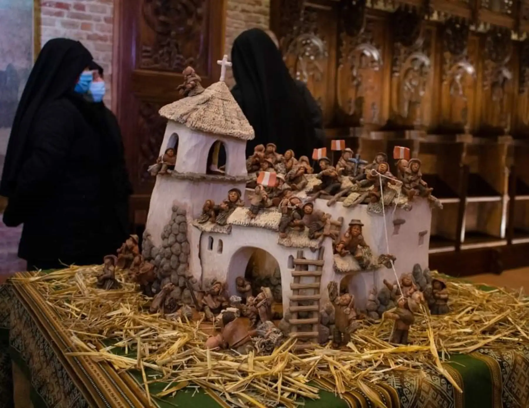 Cusqueño expone impresionante nacimiento andino que representa tradición de Marcapata, en museo San Giovanni de Asti de Italia. Foto: Antonio Jordán