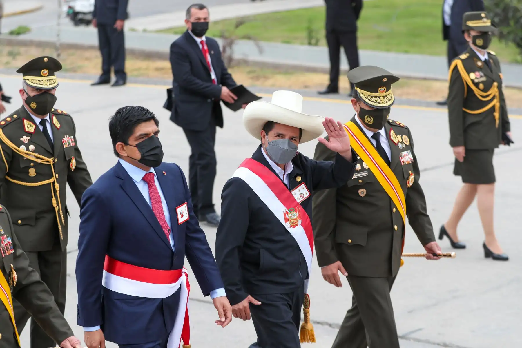 Mandatario Pedro Castillo asiste a la ceremonia central por el 197° aniversario de la Batalla de Ayacucho.
Foto: ANDINA/Presidencia Perú