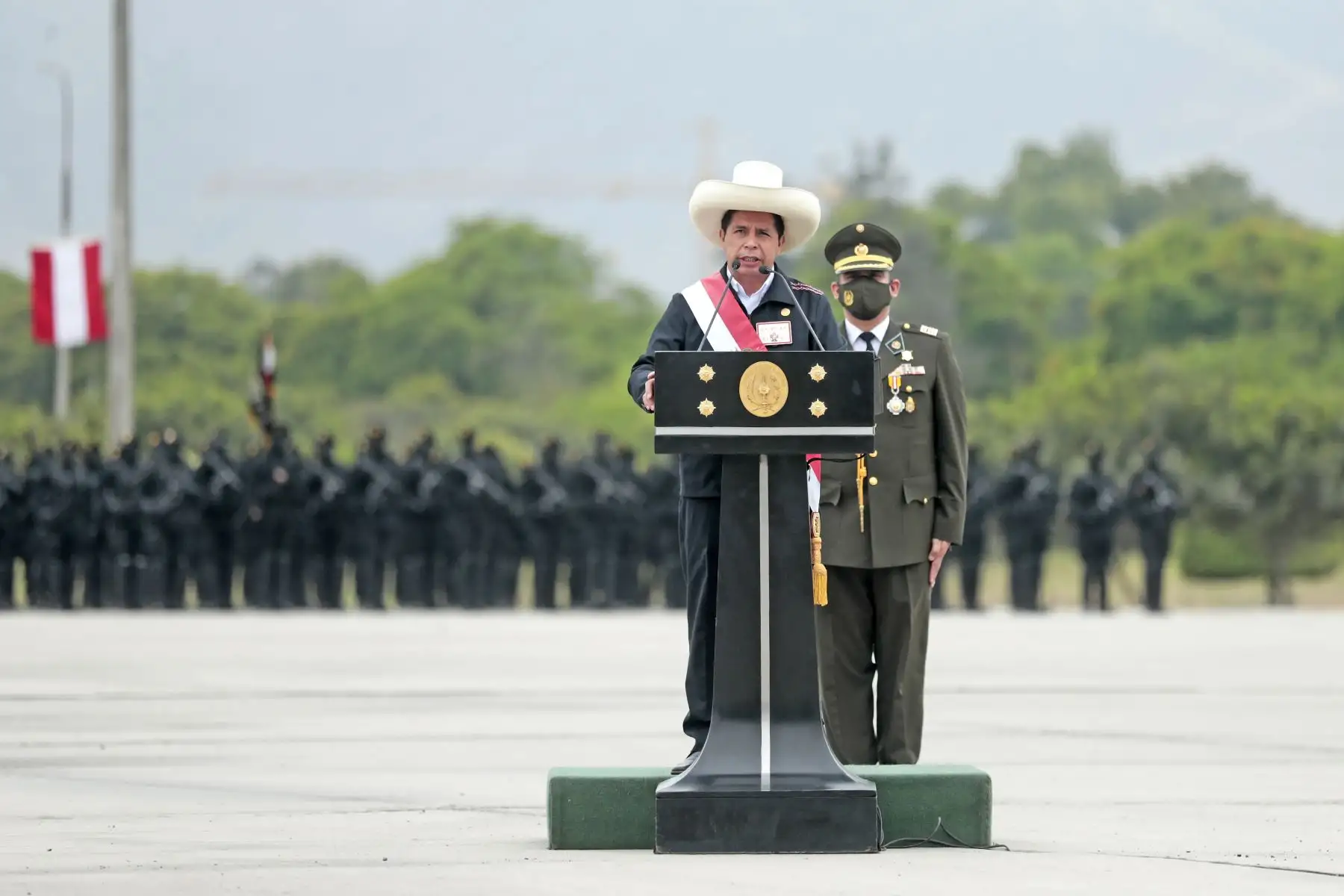 Mandatario Pedro Castillo asiste a la ceremonia central por el 197° aniversario de la Batalla de Ayacucho.
Foto: ANDINA/Presidencia Perú