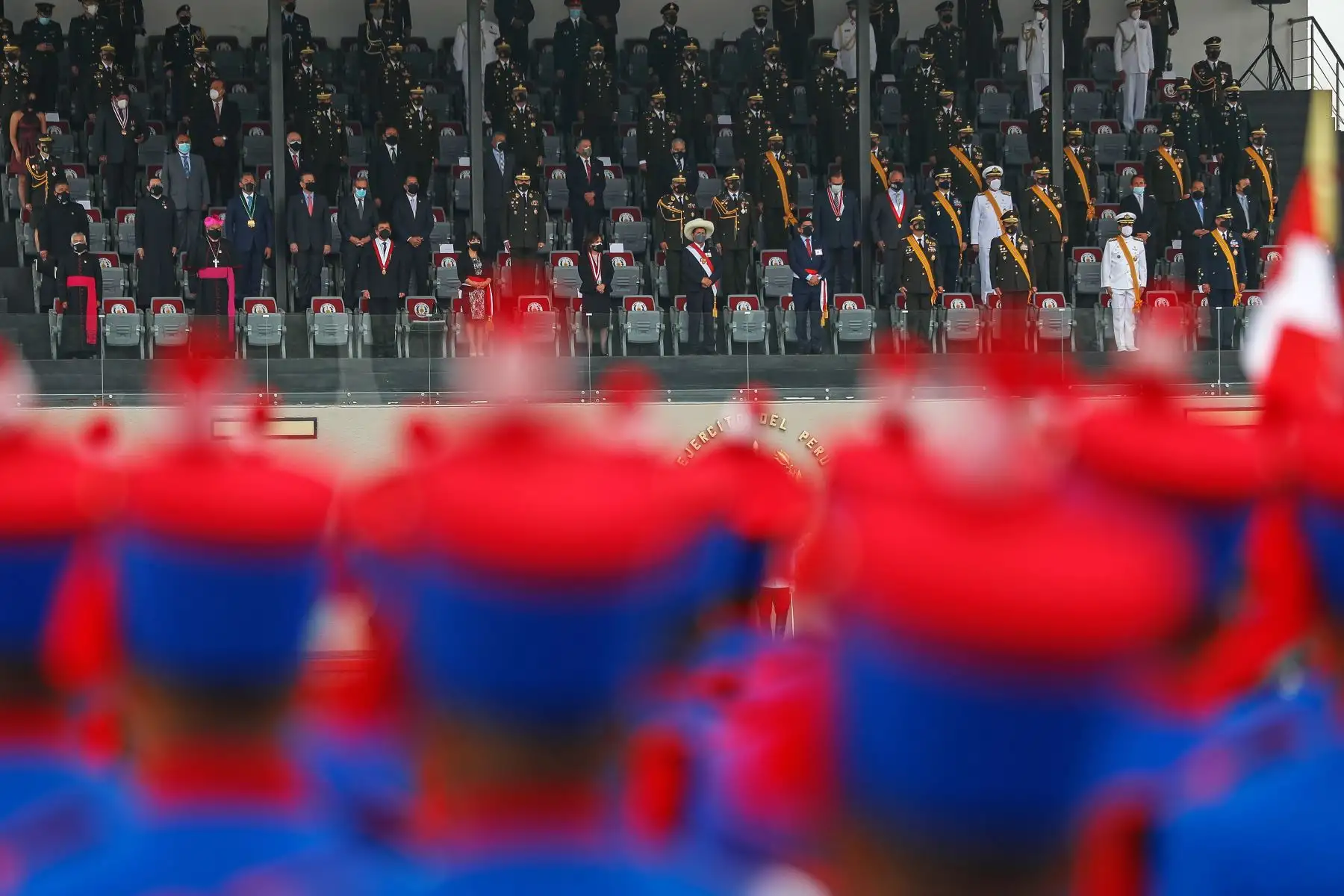 Mandatario Pedro Castillo asiste a la ceremonia central por el 197° aniversario de la Batalla de Ayacucho.
Foto: ANDINA/Presidencia Perú