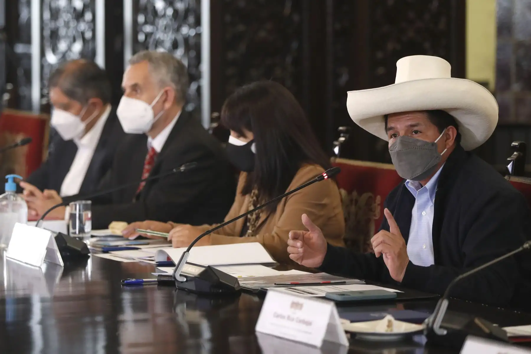 Presidente de la República, Pedro Castillo, sostuvo reunión con Gobernadores Regionales y ministros de Estado.
Foto: ANDINA/ Presidencia