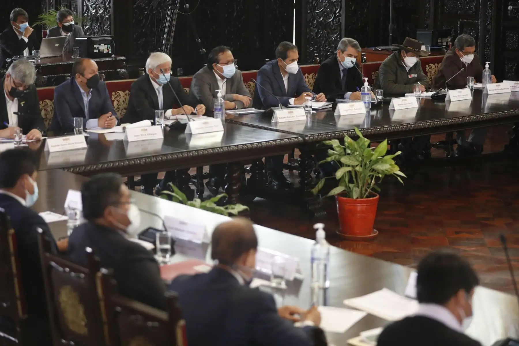 Presidente de la República, Pedro Castillo, sostuvo reunión con Gobernadores Regionales y ministros de Estado.
Foto: ANDINA/ Presidencia