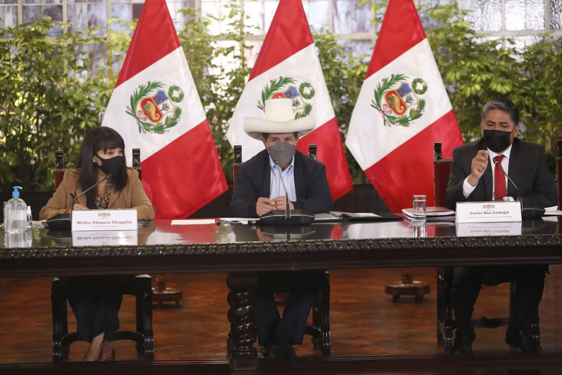 Presidente de la República, Pedro Castillo, sostuvo reunión con Gobernadores Regionales y ministros de Estado.
Foto: ANDINA/ Presidencia
