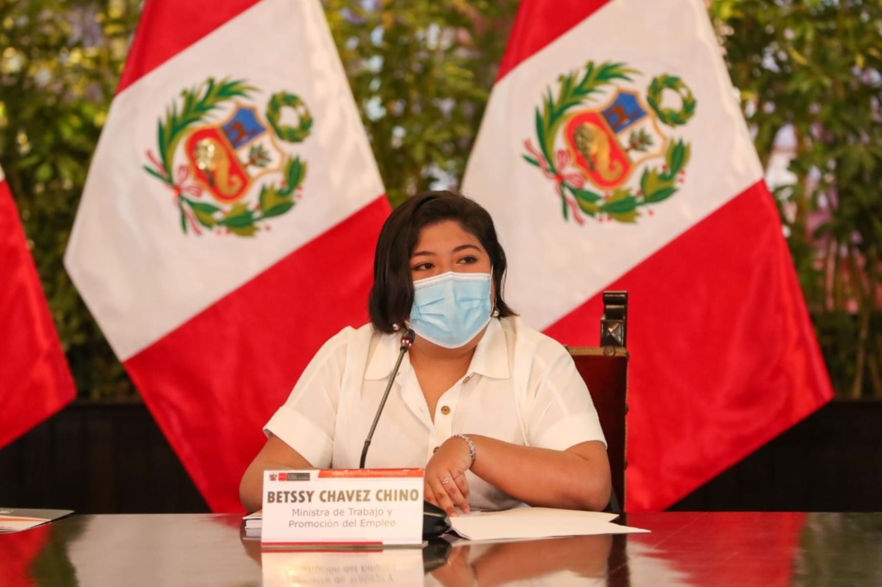 Ministra de Trabajo y Promoción del Empleo, Betssy Chavez Chino.