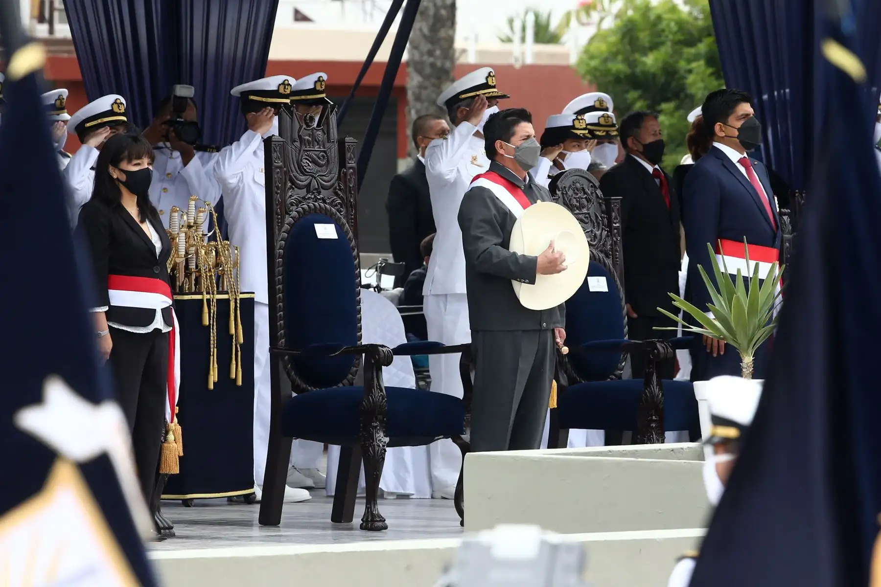 Presidente Pedro Castillo encabeza la ceremonia de graduación en la Escuela de Oficiales de la Marina de Guerra del Perú.
Foto: ANDINA/ Vidal Tarqui