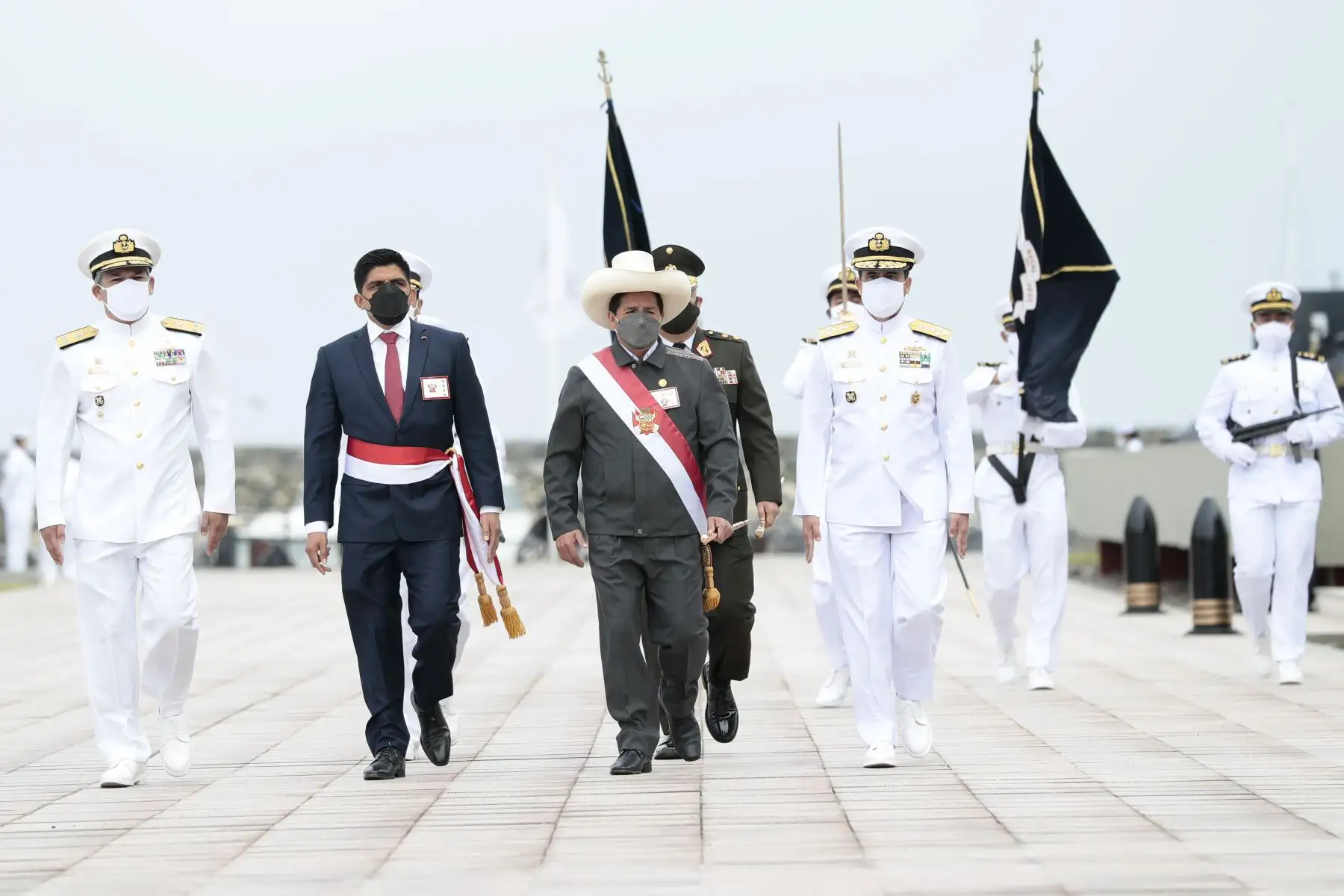 Presidente de la República, Pedro Castillo, asiste a la ceremonia de graduación de los alféreces de fragata de la Escuela Naval del Perú.
Foto: ANDINA/Presidencia Perú