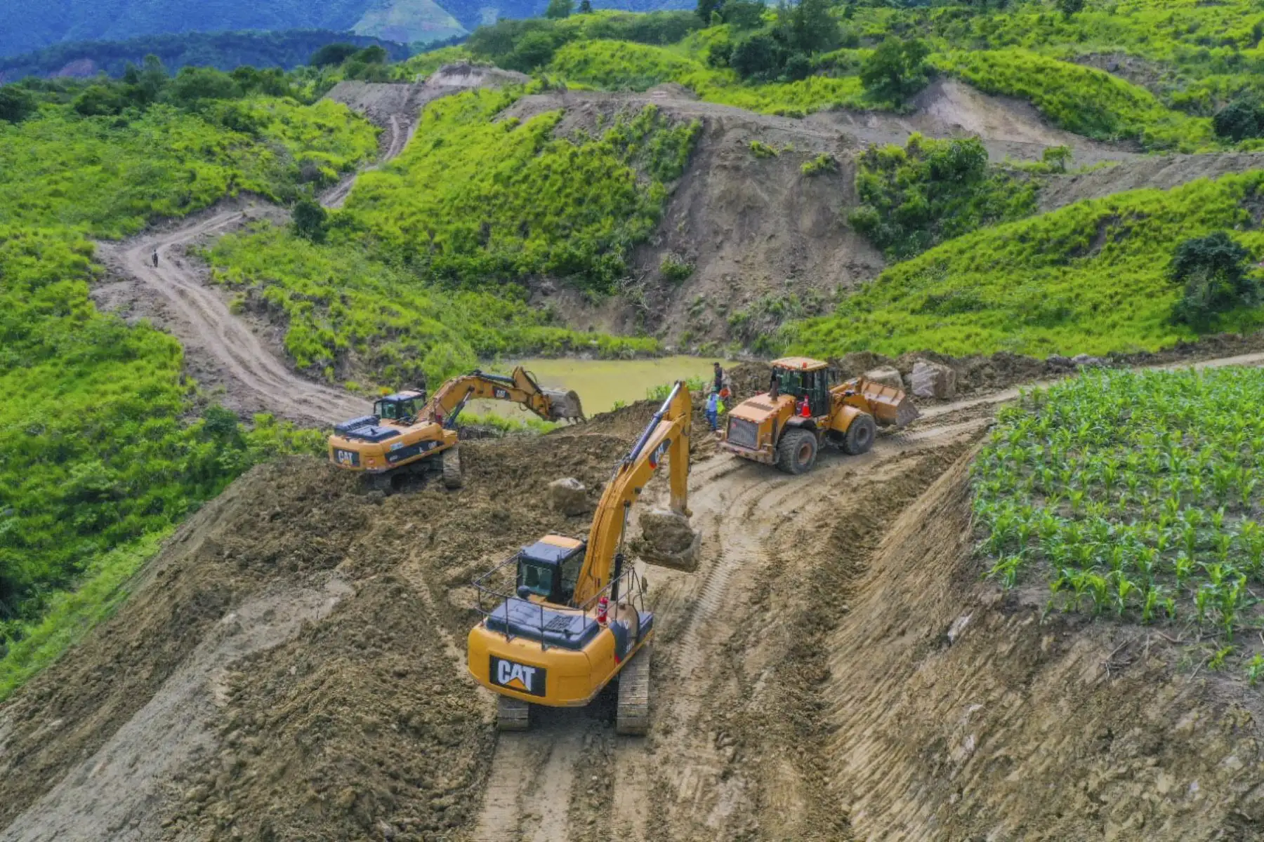El terremoto en Amazonas afectó el tránsito entre los kilómetros 264 y 270 del tramo 3 (Rioja-Corral Quemado) de la carretera concesionada a IIRSA Norte. Foto: ANDINA/MTC