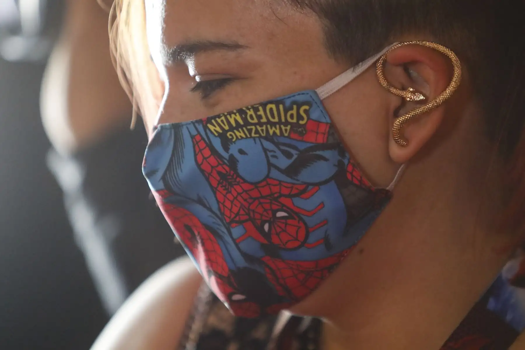 Fánaticos de Spiderman asistieron al avant premiere de la película “Spiderman: No Way Home” en Miraflores. Foto: ANDINA/Renato Pajuelo