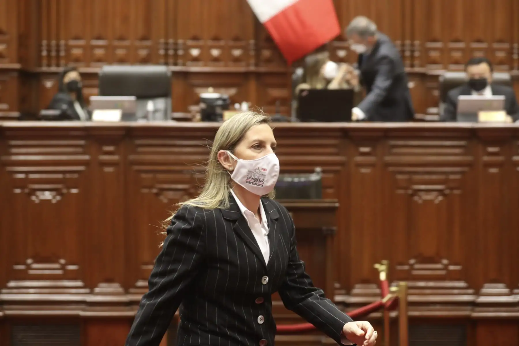 Sesión de pleno del Congreso donde se debatió la moción de censura contra su presidenta, María del Carmen Alva, presentada por el por el congresista de Perú Libre, Guillermo Bermejo.
Foto: ANDINA / CONGRESO