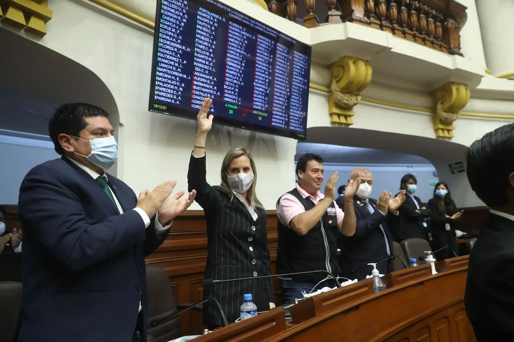 El Congreso de la República rechazó la moción de censura contra la presidenta del Congreso, María del Carmen Alva, presentada por el por el congresista de Perú Libre, Guillermo Bermejo.
Foto: ANDINA / CONGRESO