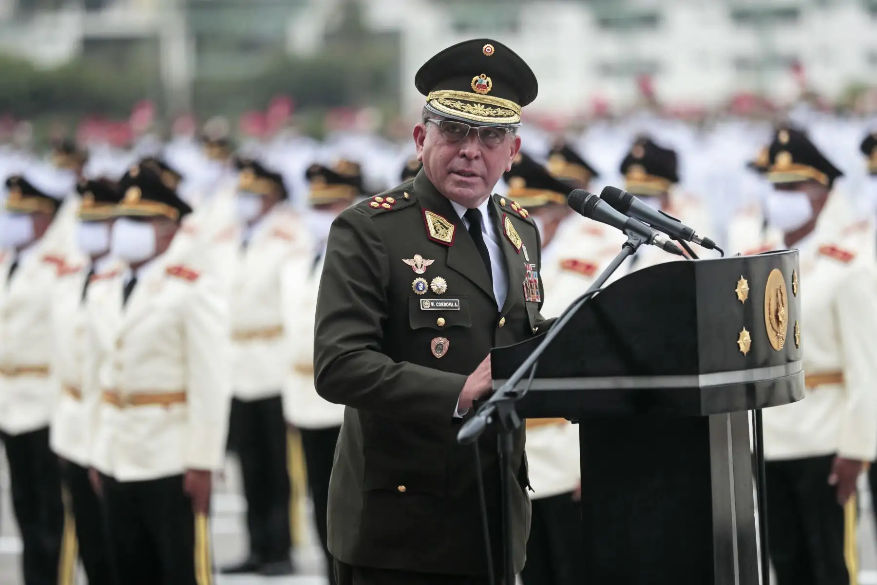 Presidente de la República, Pedro Castillo, asiste a la ceremonia de graduación de los alféreces y subtenientes de la Escuela Militar de Chorrillos “Coronel Francisco Bolognesi”.
Foto: ANDINA / Presidencia Perú
